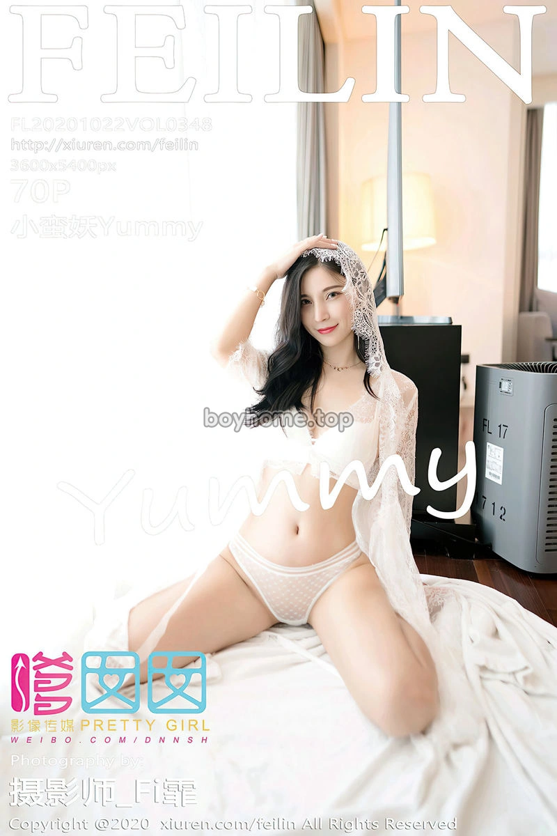 [FeiLin嗲囡囡] Vol.348 嫩模小蛮妖Yummy私房缕空薄纱裙秀性感内衣完美身材写真