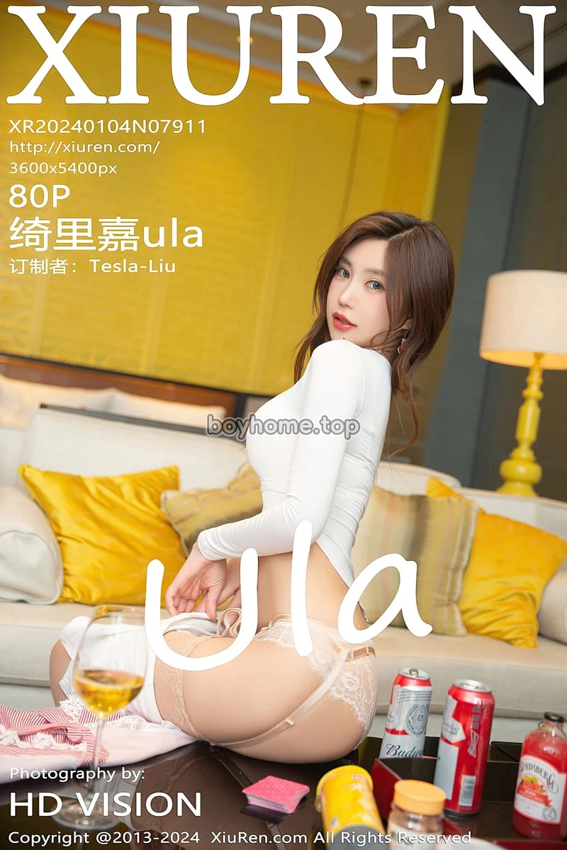 [XiuRen秀人网] No.7911 女神绮里嘉ula性感白色蕾丝内衣配超薄肉丝秀曼妙身姿诱惑写真