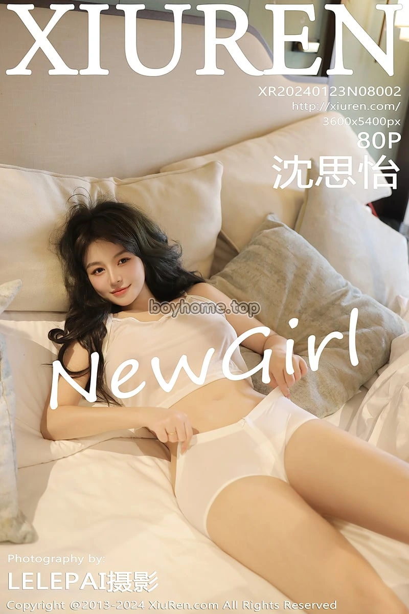 [XiuRen秀人网] No.8002 新人模特沈思怡私房床上性感白色轻透睡衣秀完美身材诱惑写真