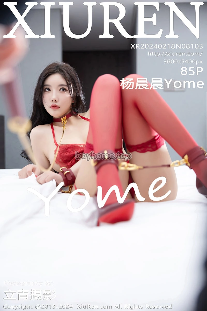 [XiuRen秀人网] No.8103 女神杨晨晨Yome性感连衣短裙+红色蕾丝内衣秀完美身材诱惑写真
