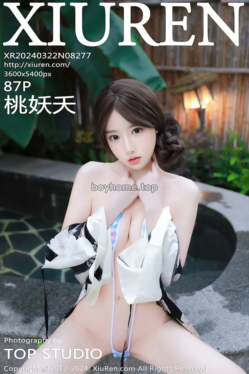 [XiuRen秀人网] No.8277 模特桃妖夭温泉场景性感花色情趣服饰秀惹火身材极致诱惑写真