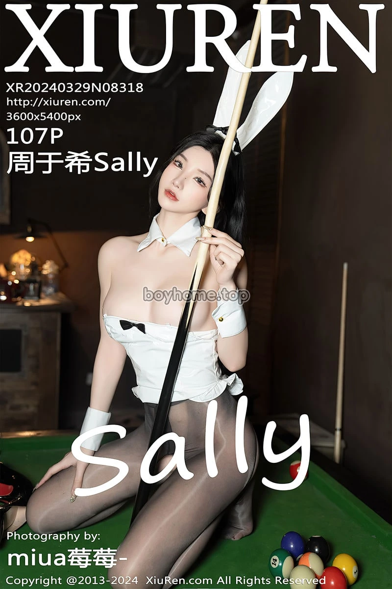 [XiuRen秀人网] No.8318 女神周于希Sally白色皮质高叉连体衣配开档黑丝秀美腿诱惑写真
