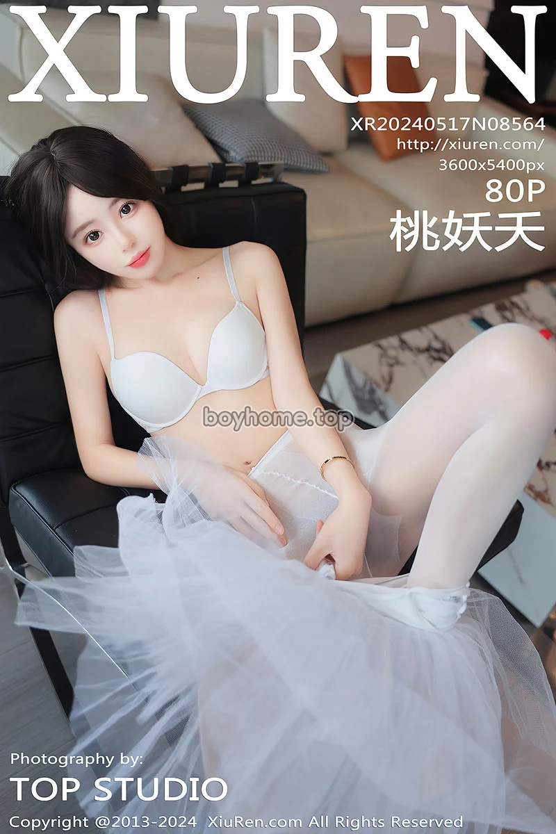 [XiuRen秀人网] No.8564 模特桃妖夭性感白色芭蕾连体衣配白丝裤袜秀曼妙身姿诱惑写真