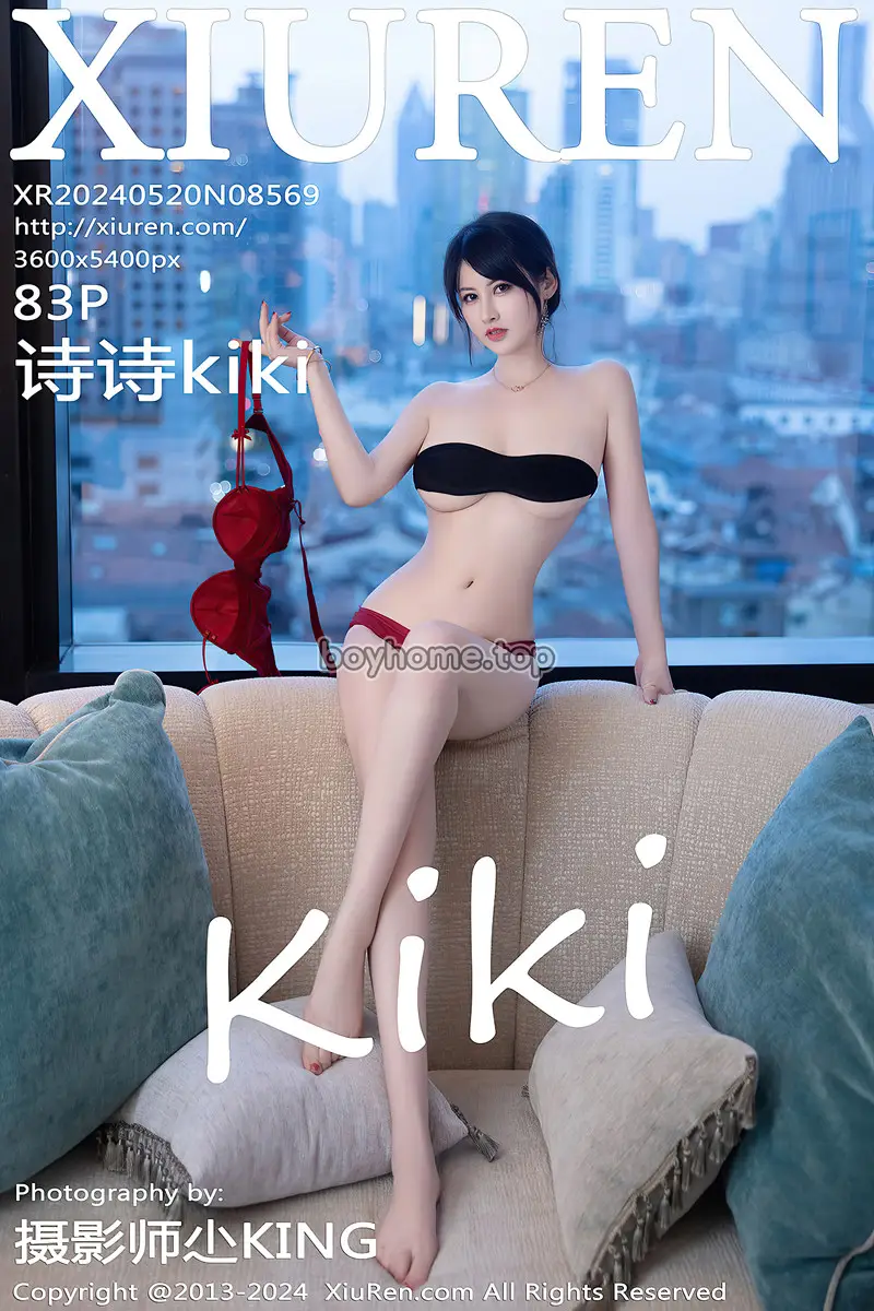 [XiuRen秀人网] No.8569 模特诗诗kiki性感黑色OL服饰露红色内衣秀丰腴身材撩人诱惑写真