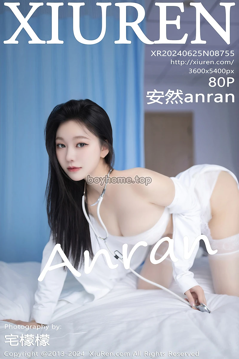 [XiuRen秀人网] No.8755 模特安然anran性感白色医护服饰露轻纱内衣配白丝吊袜诱惑写真