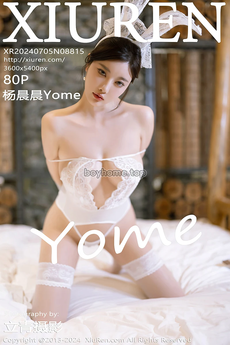 [XiuRen秀人网] No.8815 女神杨晨晨Yome性感露肩吊裙露白色蕾丝情趣内衣惹火诱惑写真