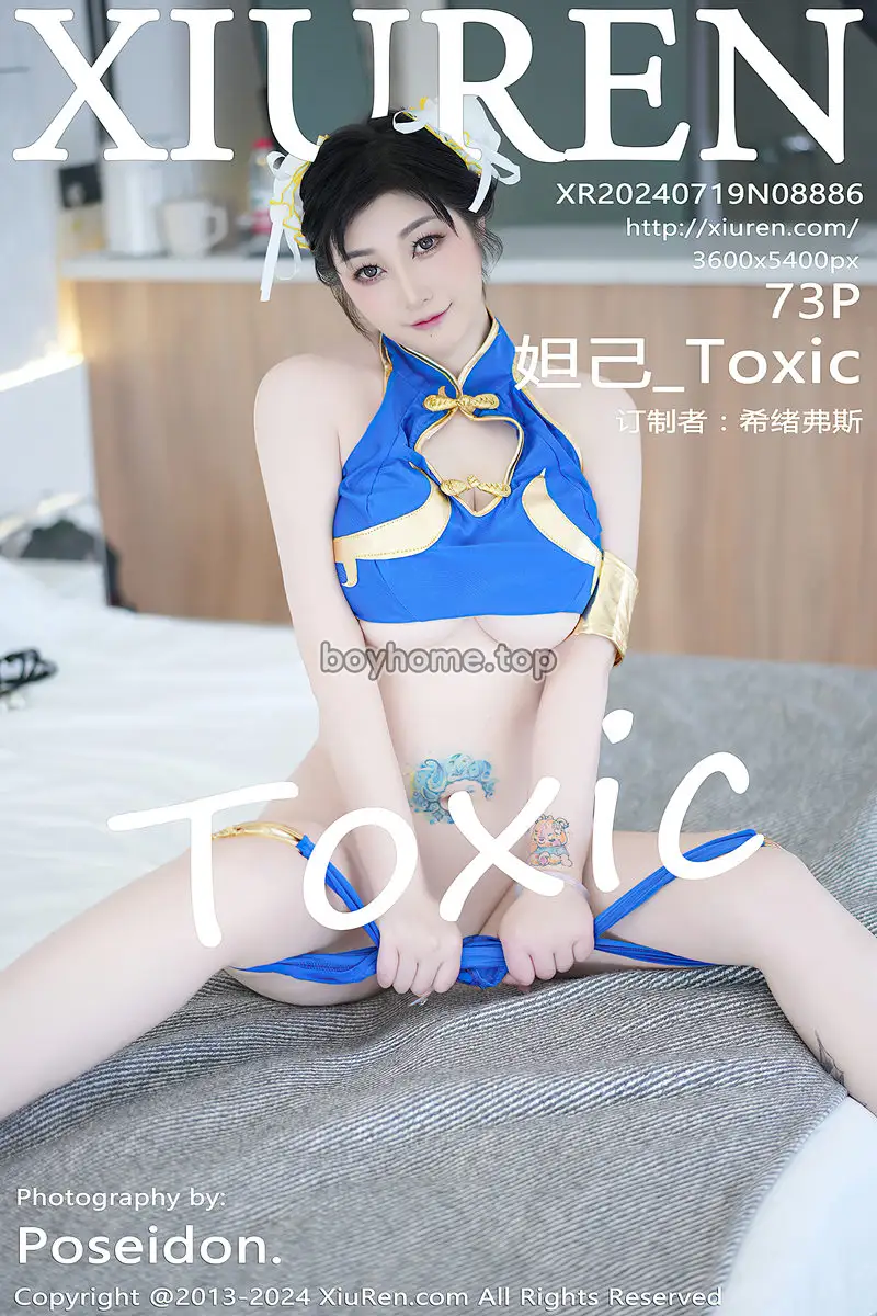 [XiuRen秀人网] NO.8886 女神妲己_Toxic性感蓝色造型服饰露蓝色内衣秀丰满身材诱惑写真